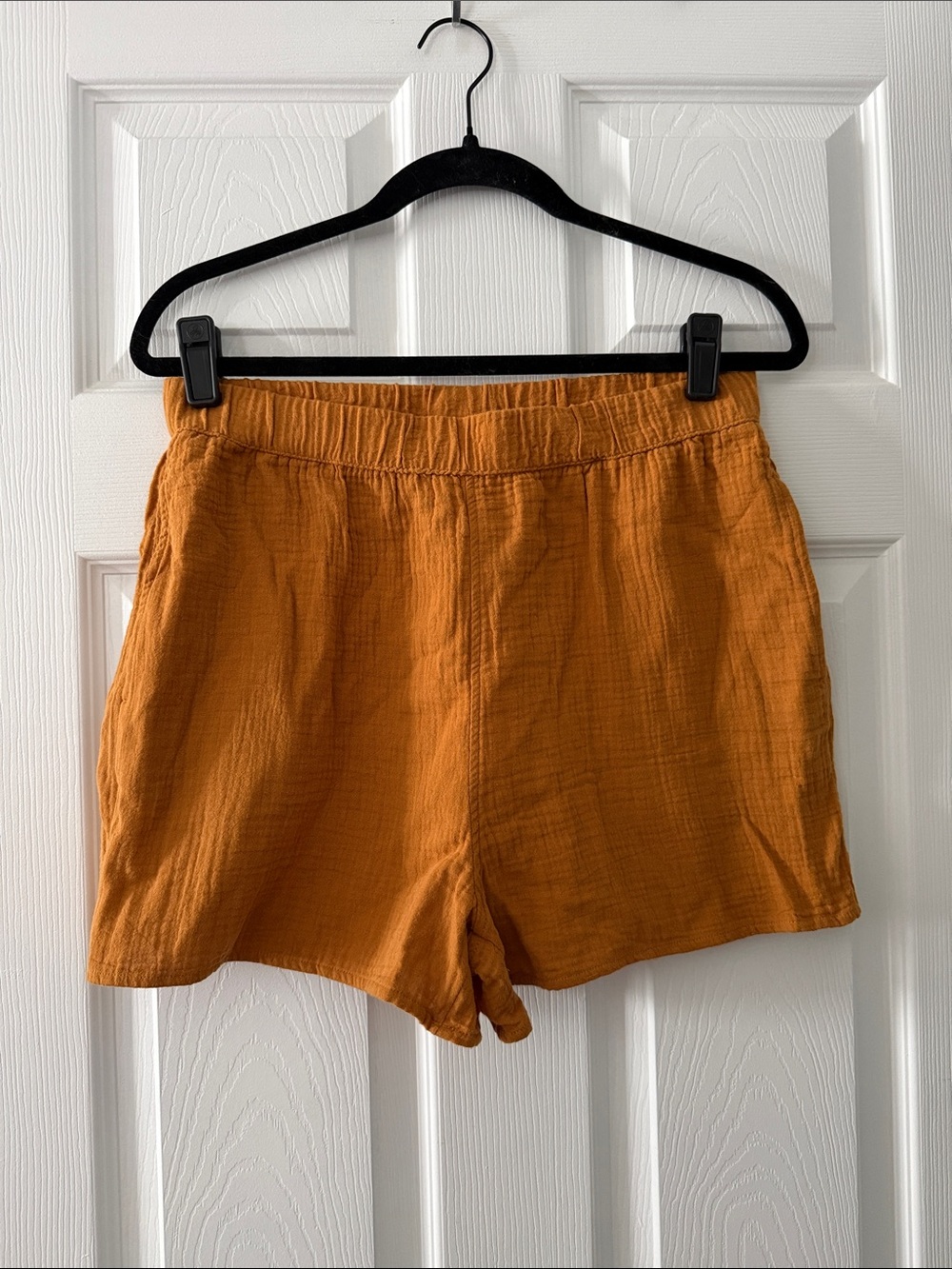 Super soft Goldenrod Elastic Waist Casual Shorts